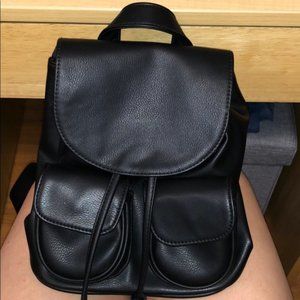 Black mini backpack